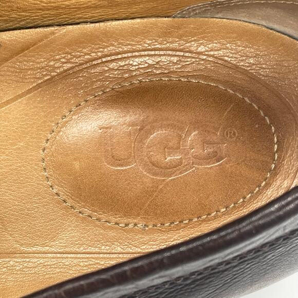 UGG Men\'s Jennings Classic Slip-On Brown Leather Loafers Size  12 main image 8